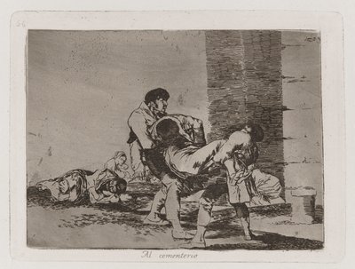 Mezarlığa, Savaşın Felaketlerinden Plaka 56 by Francisco de Goya