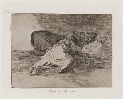 İçinden Bir Şey Çıkarıyor, Savaşın Felaketlerinden Tabaka 40 by Francisco de Goya