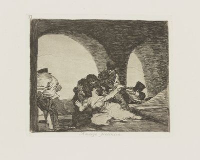 acı mevcudiyet. (Acı Var Olmak.), pl. Savaşın Felaketleri serisinden 13 by Francisco de Goya