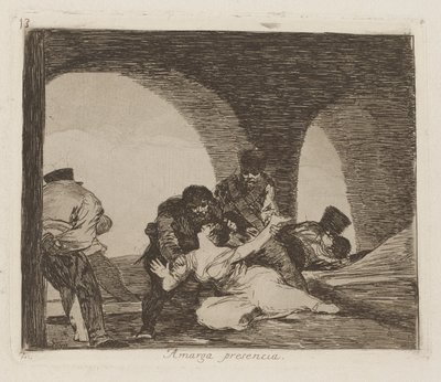 Acı mevcudiyet (Bitter to Be Present), pl. Savaşın Felaketleri serisinden 13 by Francisco de Goya