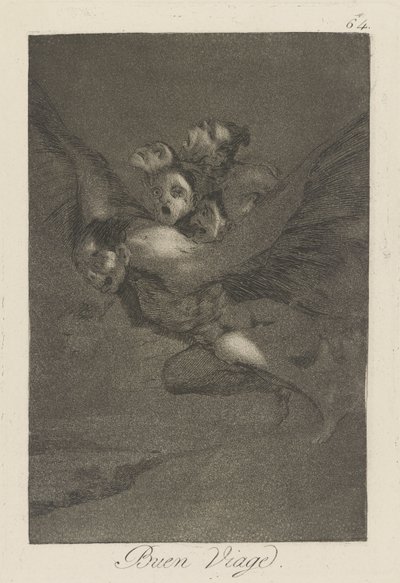 İyi yolculuklar. (İyi Yolculuklar.), pl. Seriden 64 Kaprisler by Francisco de Goya