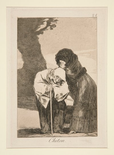 Chiton (Hush), pl. Los caprichos serisinden 28 by Francisco de Goya