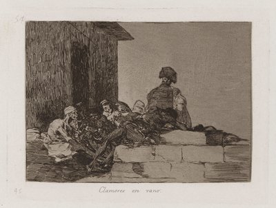 İtirazlar Boşuna, Savaşın Felaketlerinden Levha 54 by Francisco de Goya