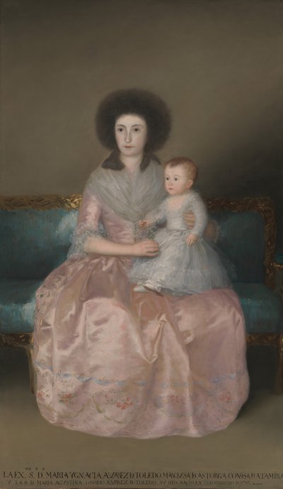 Altamira Kontesi ve Kızı, María Agustina, 1787-88. by Francisco de Goya