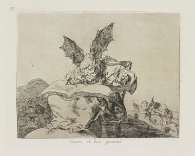 Genel iyiliğe karşı. (Ortak İyiye Karşı.), pl. Savaşın Felaketleri dizisinden 71 by Francisco de Goya