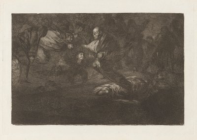 Onları Tanrı yaratır ve birleşirler (Tanrı Onları Yaratır ve Birlikte Birleşirler), Los disparates (Los atasözü) dizisinden by Francisco de Goya