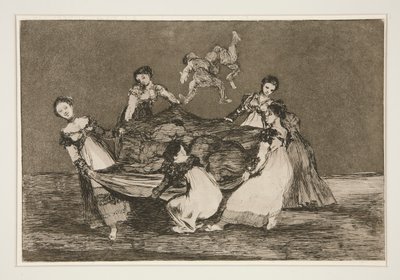 Farklı femenino (Feminine Folly), pl. Los atasözleri serisinden 1 by Francisco de Goya