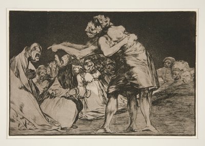 Farklı evlilik (Evlilik Folly), pl. Los atasözleri serisinden 7 by Francisco de Goya