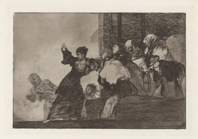 Los disparates (Los atasözü) dizisinden İki Kafa Birden İyidir olarak da bilinen farklı pobre (Zavallı Budalalık) by Francisco de Goya