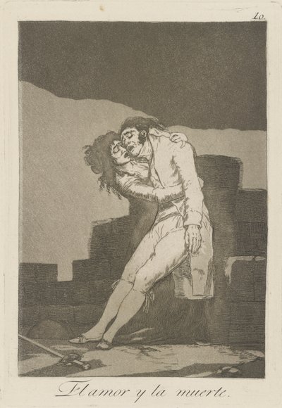Aşk ve Ölüm (Aşk ve Ölüm.), pl. Kaprisler dizisinden 10 by Francisco de Goya