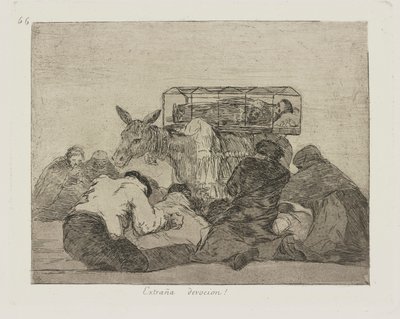 Garip bağlılık! (Garip Adanmışlık!), pl. Savaşın Felaketleri dizisinden 66 by Francisco de Goya