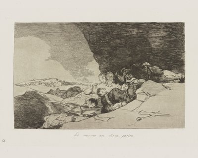 Aynı başka yerde. (Başka Yerde Aynı.), pl. Savaşın Felaketleri dizisinden 23 by Francisco de Goya