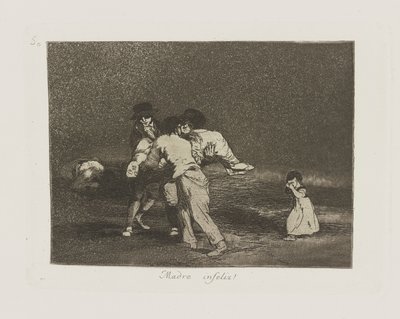 Mutsuz anne! (Mutsuz Anne!), pl. Savaşın Felaketleri serisinden 50 by Francisco de Goya