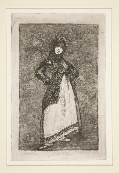 Maja [koyu bir arka plan ile] by Francisco de Goya