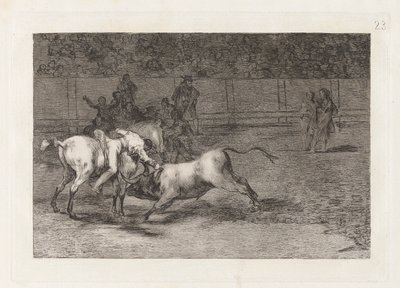 Mariano Ceballos, diğer adıyla Kızılderili, boğayı atından öldürür (Mariano Ceballos, Alias ​​​​The Indian, Boğayı Atından Öldürür), La tauromaquia