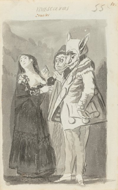 Maskara zalimleri (Zalim Maskeler) [rekto] by Francisco de Goya