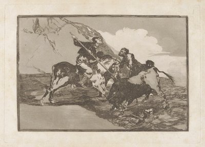 Eski İspanyollar boğaları nasıl avlardı? tarlada at (Antik İspanyolların Açık Alanda At Sırtında Boğaları Avlama Yolu), La tauromaquia