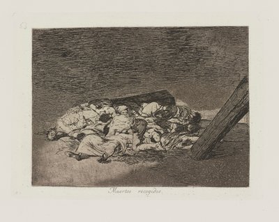 Ölü toplandı. (Ölülerin Hasadı.), pl. Savaşın Felaketleri dizisinden 63 by Francisco de Goya