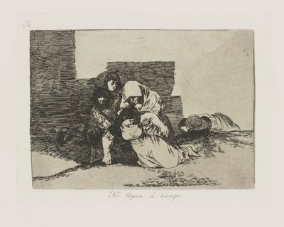 Gelmiyorlar mı? hava. (Zamanında Gelmezler.), pl. Savaşın Felaketleri dizisinden 52 by Francisco de Goya