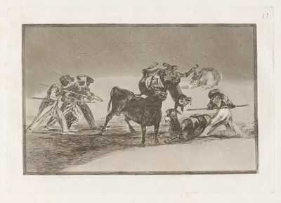 Palenque de los moros hecho con burros para defenderse del toro embolado (Moors, Boynuzları Toplarla Devrilmiş Boğaya Karşı Kendilerini Savunmak İçin Eşekleri Bariyer Olarak Kullanır), La tauromaquia