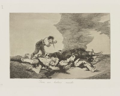 Bunun için doğdun. (Bunun İçin Doğdunuz.), pl. Savaşın Felaketleri serisinden 12 by Francisco de Goya