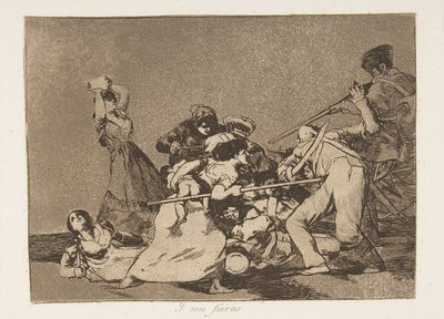 Los Desastres de la Guerra 'Savaşın Felaketleri'nden Plaka 5: 'Ve t..., 1810, 1863'te yayınlandı. by Francisco de Goya
