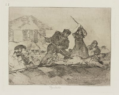 Nüfus. (Rabble.), pl. Savaşın Felaketleri dizisinden 28 by Francisco de Goya