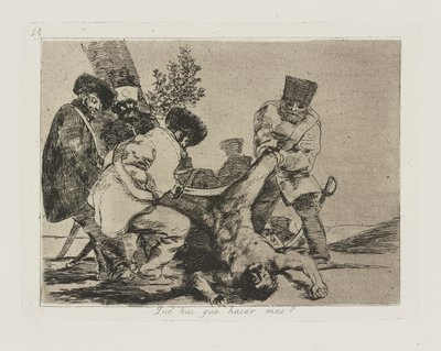 ne? daha fazlasını yapmak zorunda mısın? (Daha Ne Yapılabilir?), pl. Savaşın Felaketleri dizisinden 33 by Francisco de Goya
