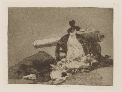Ne değer! (Ne Cesaret!), pl. The Disasters of War serisinden 7 by Francisco de Goya