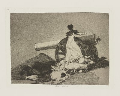 Ne değer! (Ne Cesaret!), pl. The Disasters of War serisinden 7 by Francisco de Goya