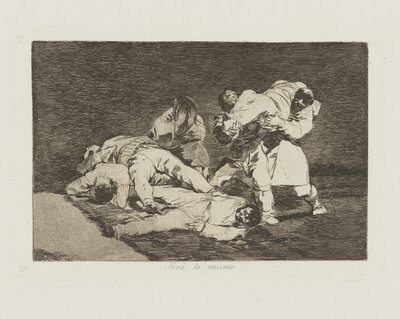 Olmak? aynısı. (Aynı Olacak.), pl. Savaşın Felaketleri dizisinden 21 by Francisco de Goya