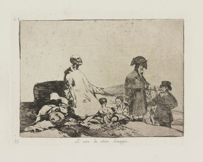 Eğer başka bir soydanlarsa. (Belki Başka Bir Irktandırlar.), pl. Savaşın Felaketleri dizisinden 61 by Francisco de Goya
