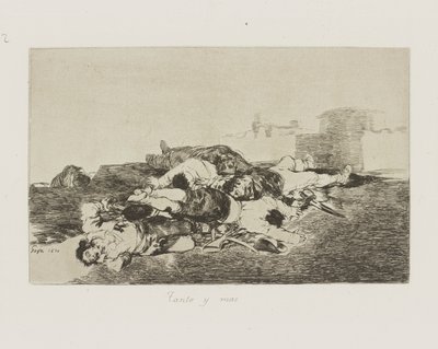 Çok ve daha fazlası. (Daha da kötüsü.), pl. Savaşın Felaketleri dizisinden 22 by Francisco de Goya