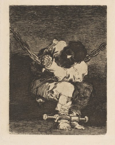 Gözaltı, suç kadar barbardır Güvenlik, suç kadar barbardır, ca. 1815. by Francisco de Goya