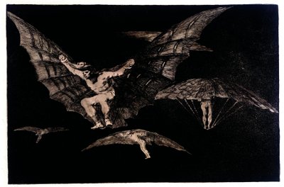 Bir İradenin Olduğu Yerde Bir Yol Vardır (Uçmanın Bir Yolu) by Francisco de Goya