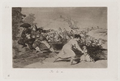 Gördüm, Savaşın Felaketlerinden Levha 44 by Francisco de Goya