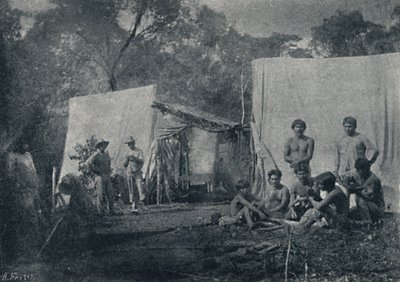 Bir Kampı ziyaret eden Guaranyler, 1895 by Francisco Henszler