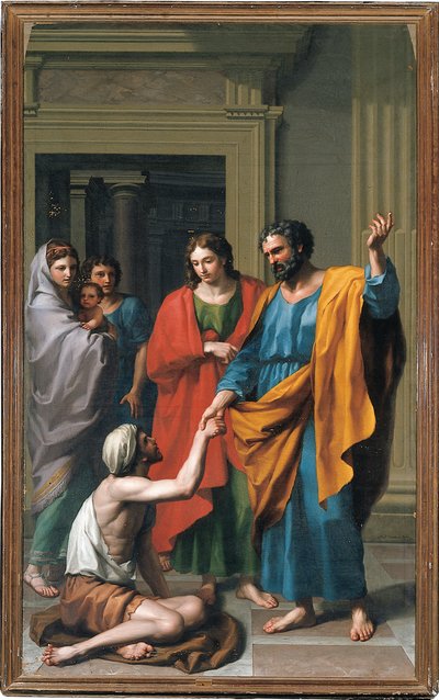 St. Peter ve St. John Felçliyi İyileştiriyor, 1783 by Francisco Javier Ramos y Albertos