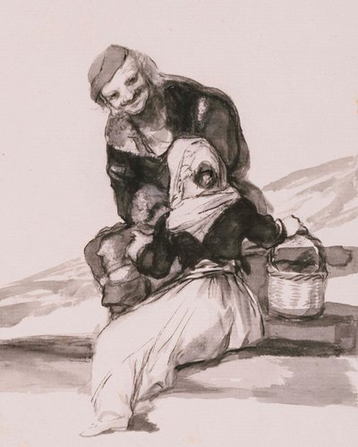 Tavsiyeye Dikkat (kesilmiş) by Francisco de Goya