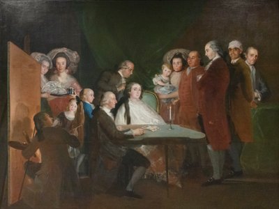 Bourbonlu bebek Don Luis'in ailesi by Francisco Jose de (school of) Goya