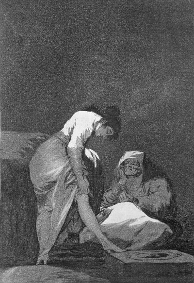 193-0082117 Güzelce gerilmiş, 'Los caprichos' levhası 17, pub. 1799 (aşındırma) by Francisco Jose de Goya y Lucientes