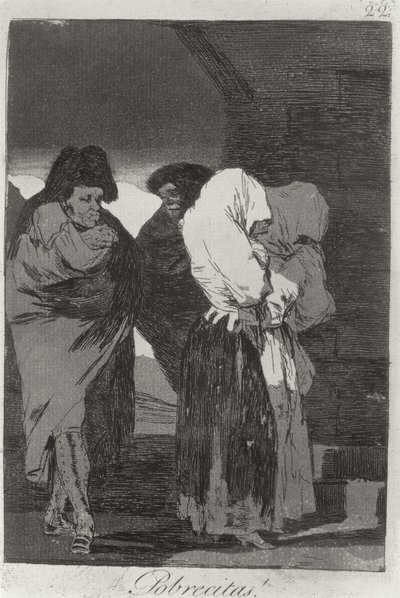 193-0082122 Zavallı küçük kızlar!, 'Los caprichos' levhası 22, pub. 1799 (aşındırma) by Francisco Jose de Goya y Lucientes