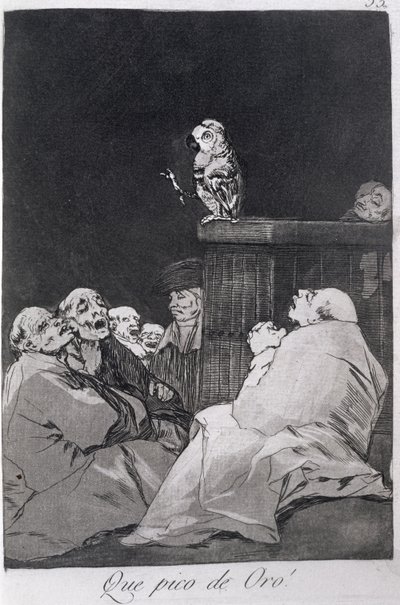 193-0082153 Ne altın bir gaga!, 'Los caprichos'un 53 numaralı levhası by Francisco Jose de Goya y Lucientes