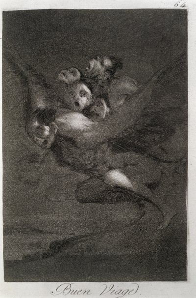 193-0082164 İyi yolculuklar, 'Los caprichos'un 64. levhası by Francisco Jose de Goya y Lucientes