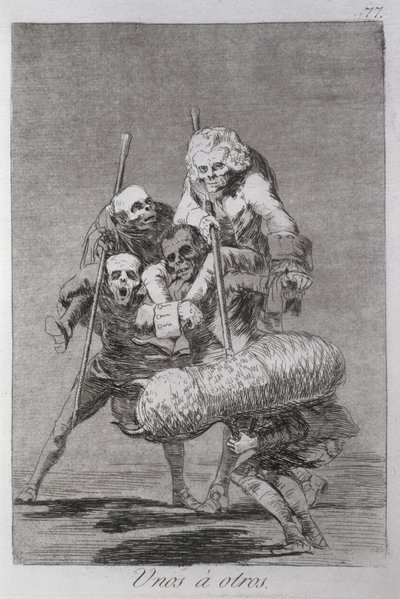 193-0082177 Birinin diğerine yaptığı, 'Los caprichos'un 77 numaralı levhası by Francisco Jose de Goya y Lucientes