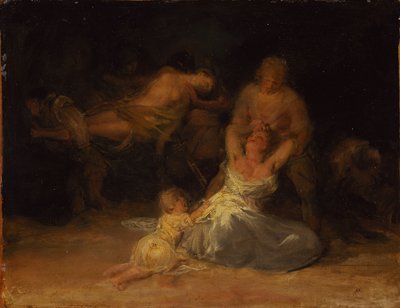 İki Kadına Karşı Şiddet Eylemi by Francisco Jose de Goya y Lucientes