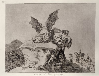 Ortak iyiye karşı, 'Savaşın Felaketleri'nin 71. levhası by Francisco Jose de Goya y Lucientes