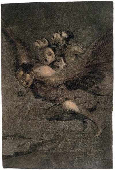 Buen Viage (Güvenli yolculuk). Kanat Canavarları. c.1802 (gravür) by Francisco Jose de Goya y Lucientes