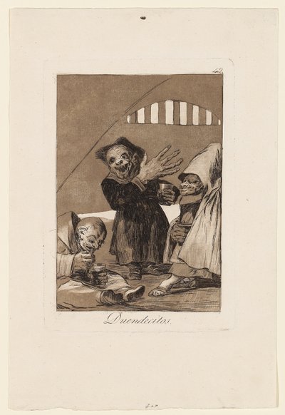Duendecitos, "Los Caprichos" dan levha, 1799 by Francisco de Goya