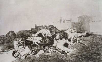 Daha da kötüsü, 'Savaşın Felaketleri'nin 22. levhası by Francisco Jose de Goya y Lucientes